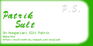 patrik sult business card